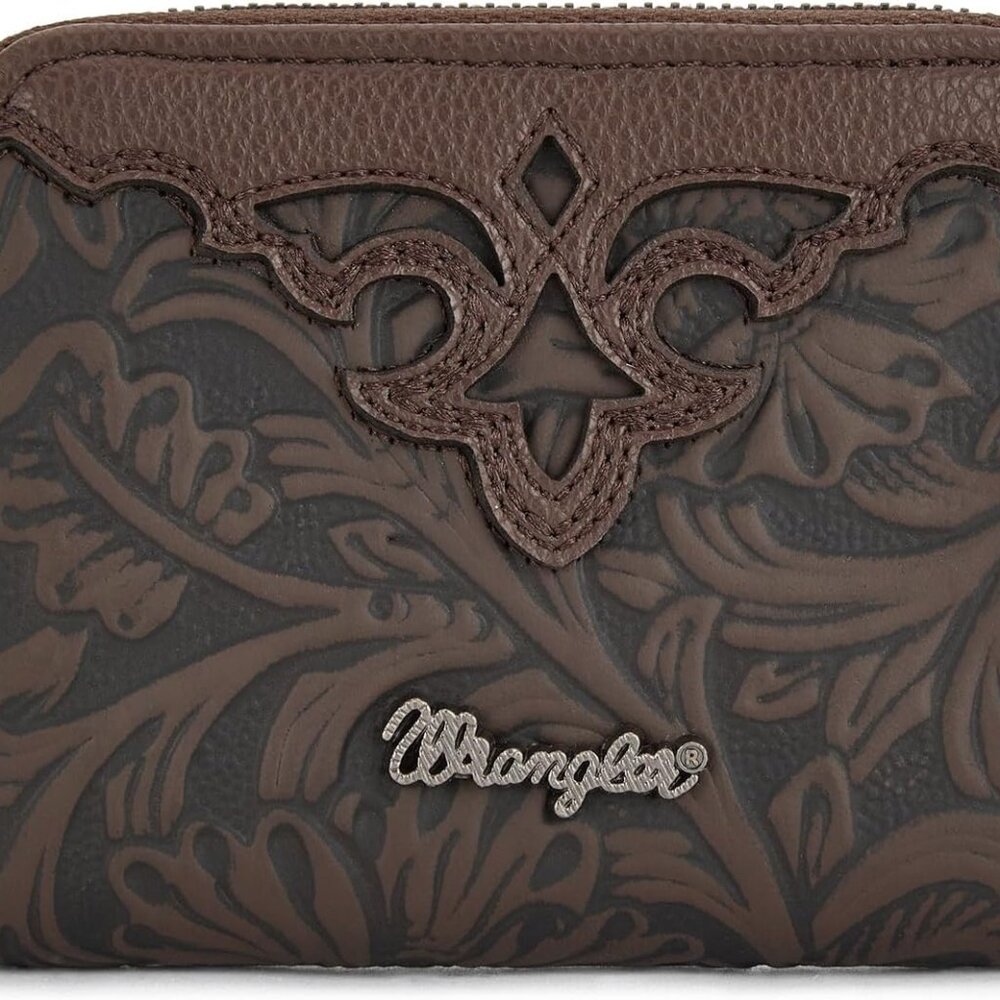 Wrangler Dark Brown Embossed Wallet - Picture 2 of 5